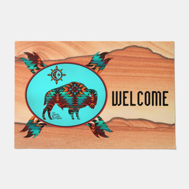 Southwest Buffalo Doormat (Front)