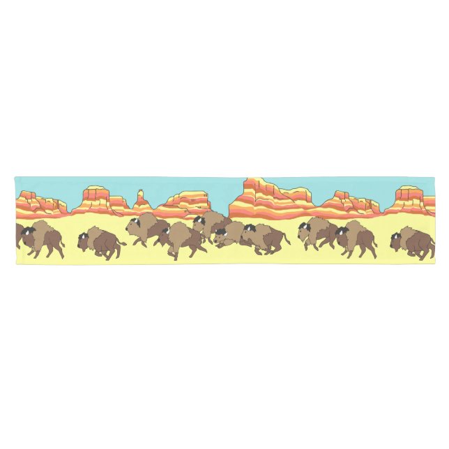 Southwest Buffalo Short Table Runner (Horizontal)