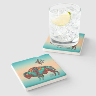 Southwest Buffalo Stone Coaster