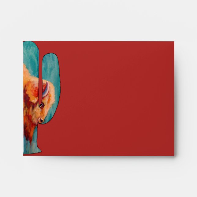 Southwest Cactus Buffalo Response Card Envelope (Front)