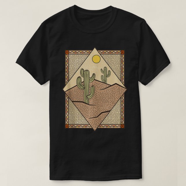 Southwest cactus desert vacation casual graphic fo T-Shirt (Design Front)