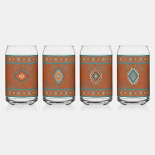 Southwest Canyons Diamond Designs Can Glass Set