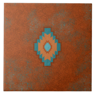 Southwest Canyons Diamond Geometric Pattern Tile