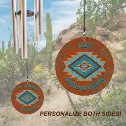 Southwest Canyons Geometric Diamond Personalised  Wind Chime
