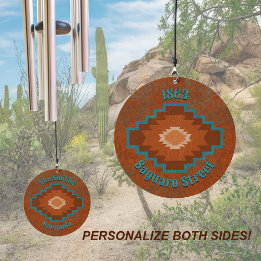 Southwest Canyons Geometric Diamond Personalised  Wind Chime