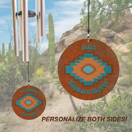Southwest Canyons Geometric Diamond Personalised  Wind Chime