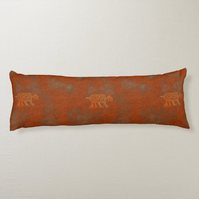 Southwest Canyons Petroglyphs Body Cushion (Back)