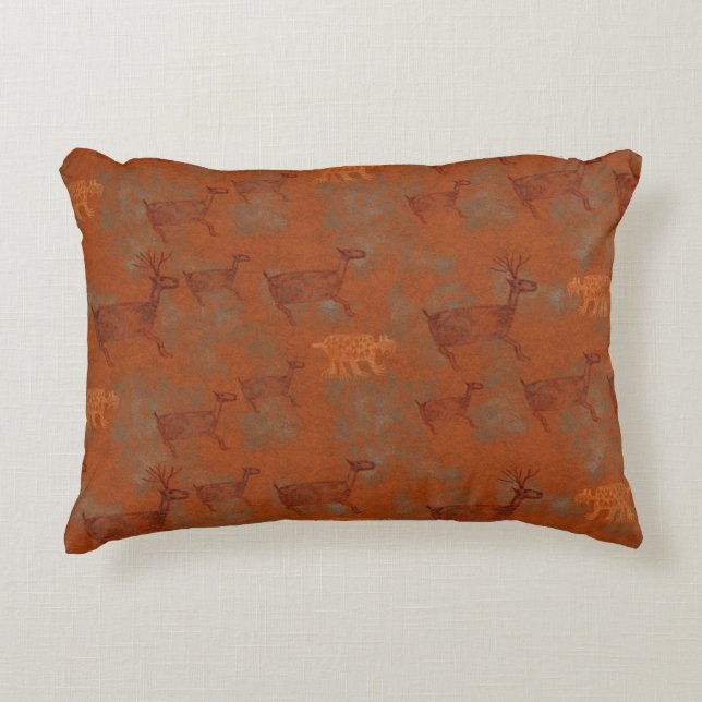 Southwest Canyons Petroglyphs Decorative Cushion (Front)