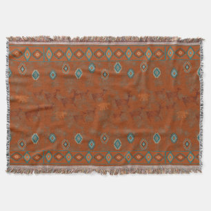 Southwest Canyons Petroglyphs Throw Blanket