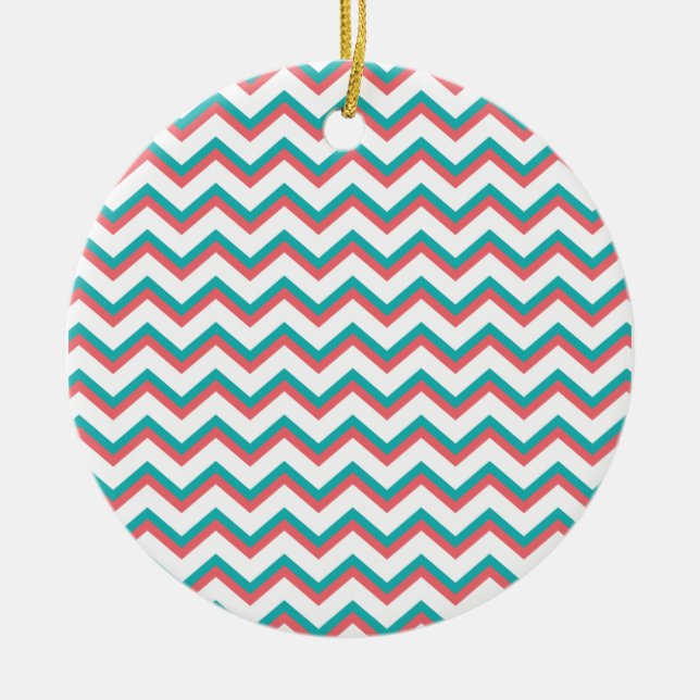 Southwest Chevron Pattern Ceramic Tree Decoration (Front)