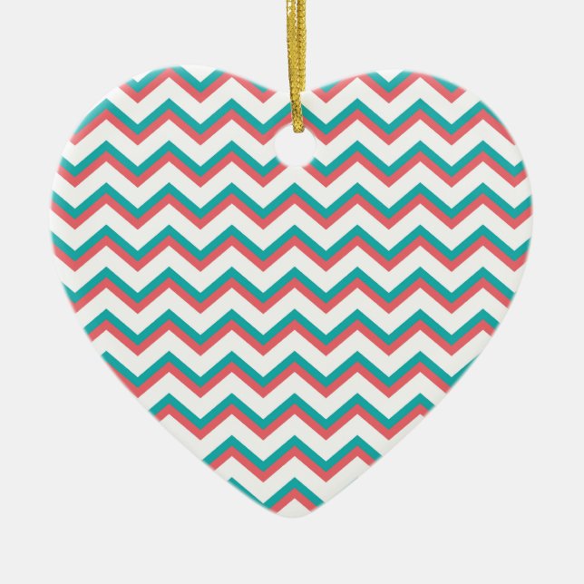 Southwest Chevron Pattern Ceramic Tree Decoration (Front)