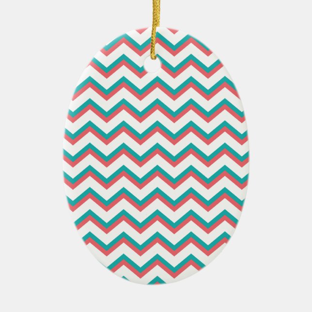 Southwest Chevron Pattern Ceramic Tree Decoration (Front)