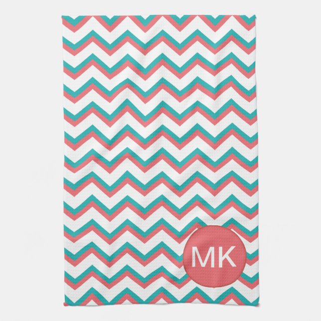 Southwest Chevron Pattern Tea Towel (Vertical)