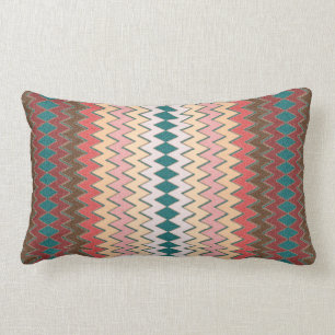 Southwest Chevron Zigzag Cotton Lumbar Pillow