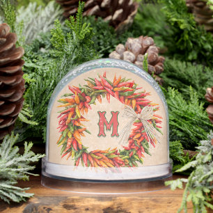 Southwest Chile Wreath Personalised Snowglobe