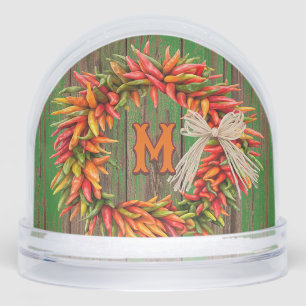Southwest Chile Wreath Personalised Snowglobe
