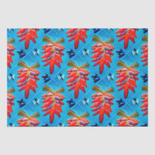Southwest Chilli Pepper Turquoise Fiesta Pattern Tissue Paper