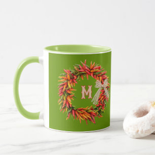 Southwest Colourful Chile Wreath Personalised Mug
