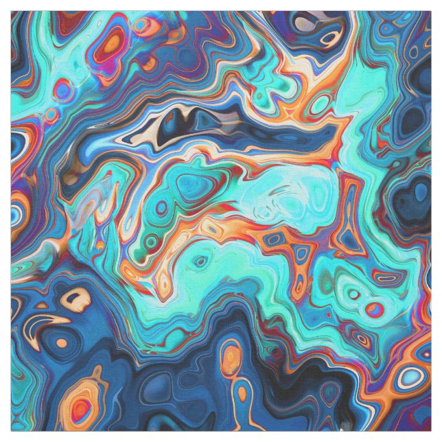 Southwest Colours Marbled Abstract Fabric (Swatch)
