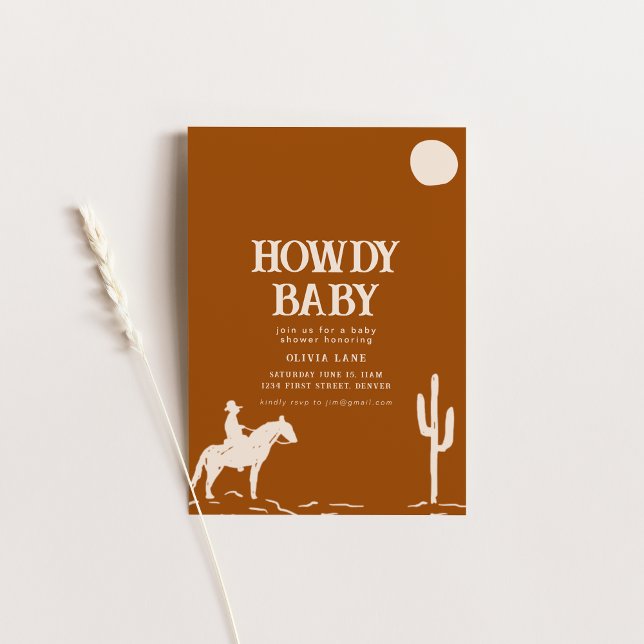 Southwest Cowboy Howdy Baby Shower Invite (Creator Uploaded)
