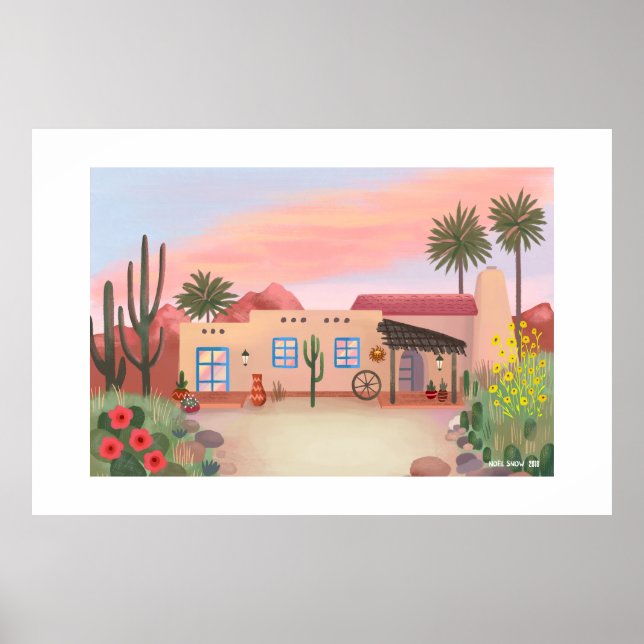Southwest Desert Adobe House Extra Large Print (Front)