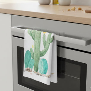 Southwest Desert Cacti Cactus Succulent Watercolor Tea Towel