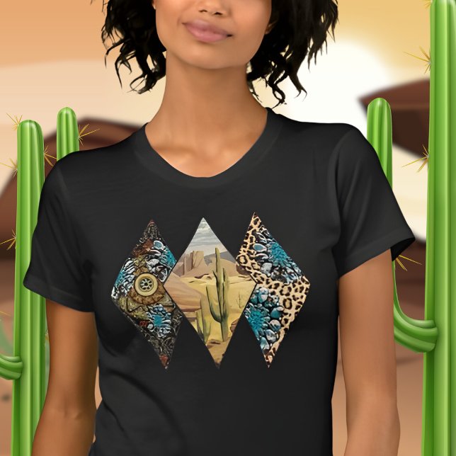 Southwest Desert Cactus Landscape Art T-Shirt (Creator Uploaded)