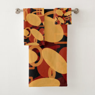 Southwest Desert Landscape Colours Abstract Art Bath Towel Set