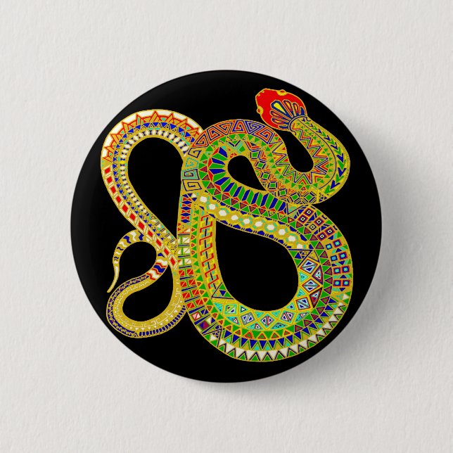 Southwest Desert Rattler 6 Cm Round Badge (Front)