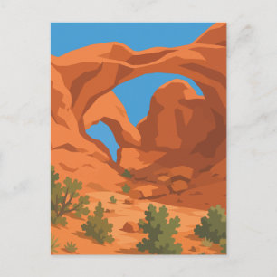 Southwest Desert Rock Arch Landscape Poster Postcard