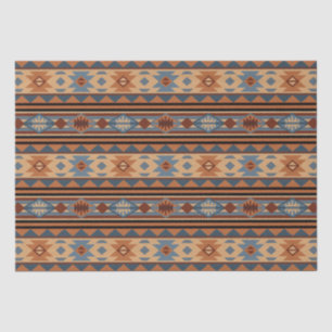 Southwest Design Adobe Grey Brown Tribal Pattern Tissue Paper