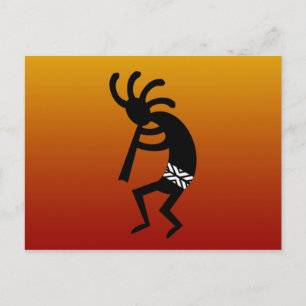 Southwest Design Dancing Kokopelli Postcard