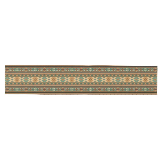 Southwest Design Green Brown Tan Medium Table Runner (Horizontal)