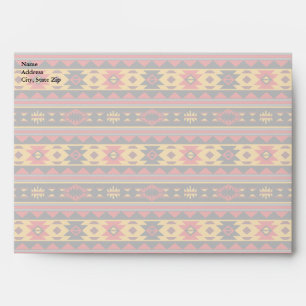 Southwest Design Red Black Gold Tribal Pattern Envelope
