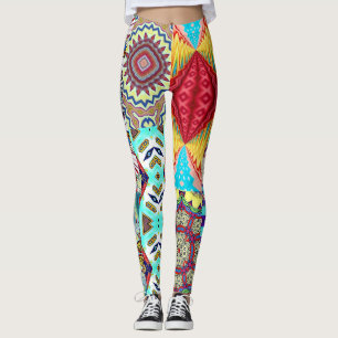 SOUTHWEST DESIGNER COLLAGE  LEGGINGS