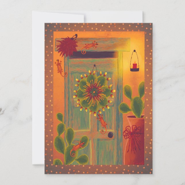 Southwest Door Personalised  Holiday Card (Front)