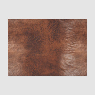 Southwest Faux Brown Leather Cowhide Tissue Paper