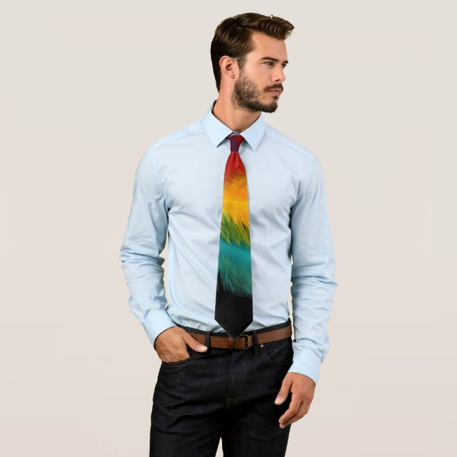 Southwest Feather Abstract  Tie (In Situ)