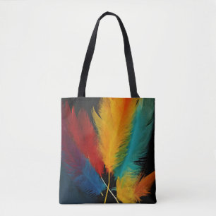 Southwest Feather Abstract Tote Bag