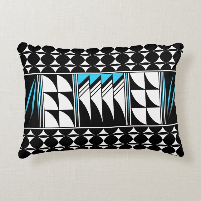 Southwest Feather Blessing in Turquoise Decorative Cushion (Front)