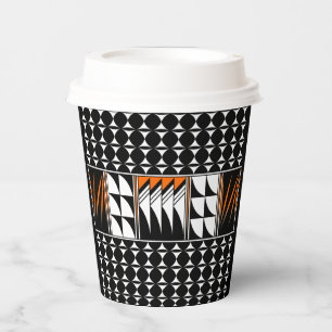 Southwest Feather Blessings in Orange Paper Cups