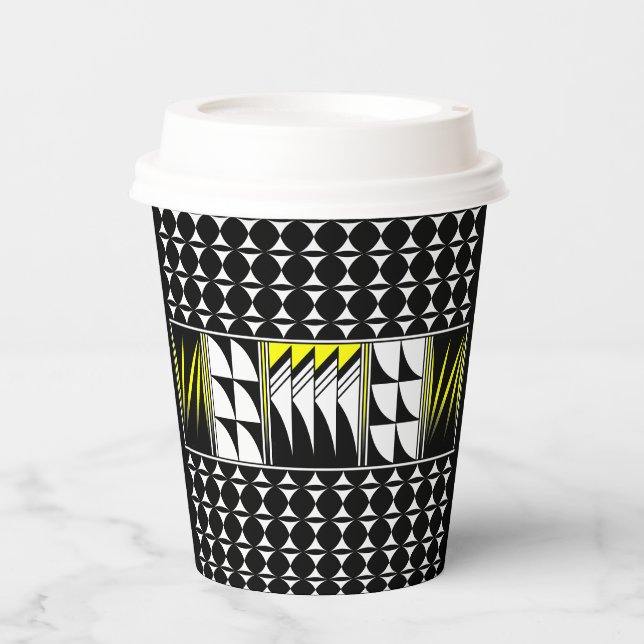 Southwest Feather Blessings in Yellow Paper Cups (Front)