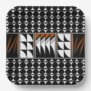 Southwest Feather Blessings Paper Plate