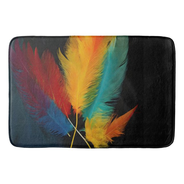 Southwest Feathers 2 Bath Mat (Front)
