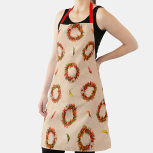 Southwest Festive Colourful Chile Ristra Wreaths Apron