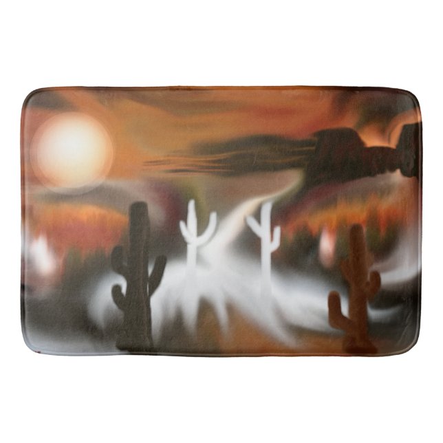 Southwest Fire and Ice Abstract Art Bath Mat (Front)
