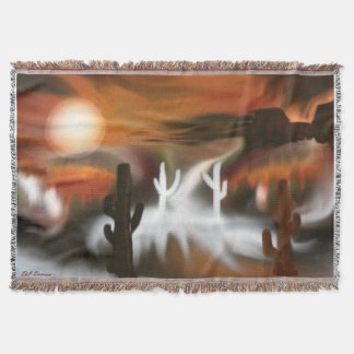 Southwest Fire and Ice Abstract Art Throw Blanket