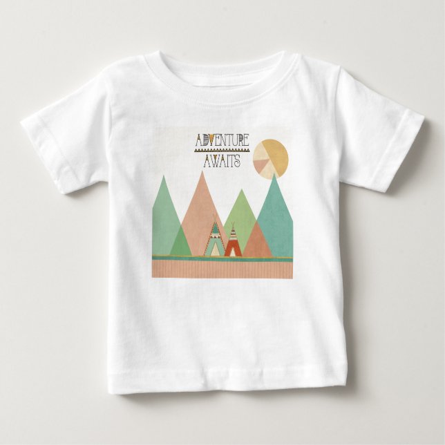 Southwest Geo III | Adventure Awaits Baby T-Shirt (Front)
