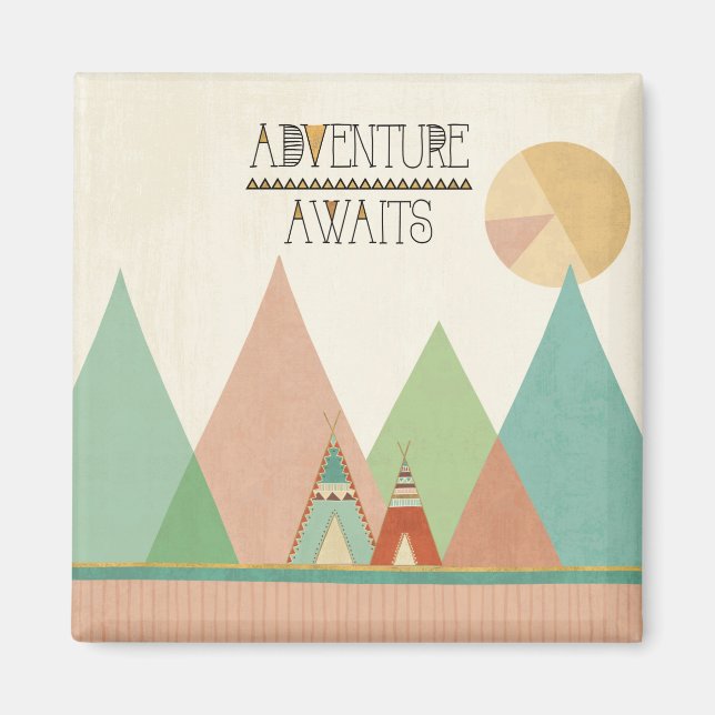 Southwest Geo III | Adventure Awaits Magnet (Front)