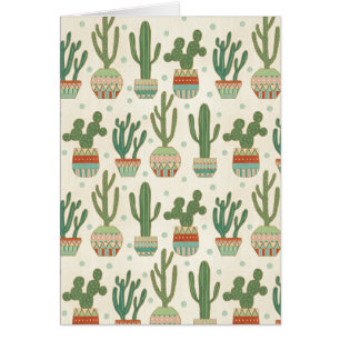 Southwest Geo Step   Cactus Pattern